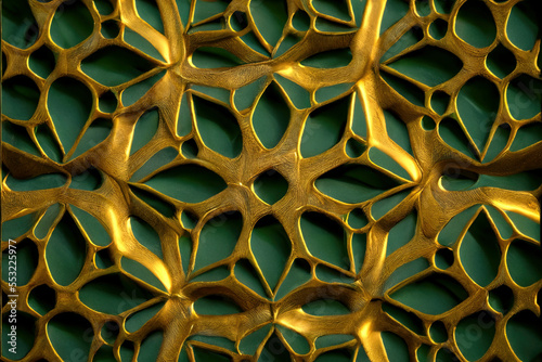 arabic green and gold geometric ornament for creative design that create abstract figures