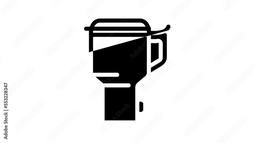 electrical cup line icon animation electrical cup line icon animation