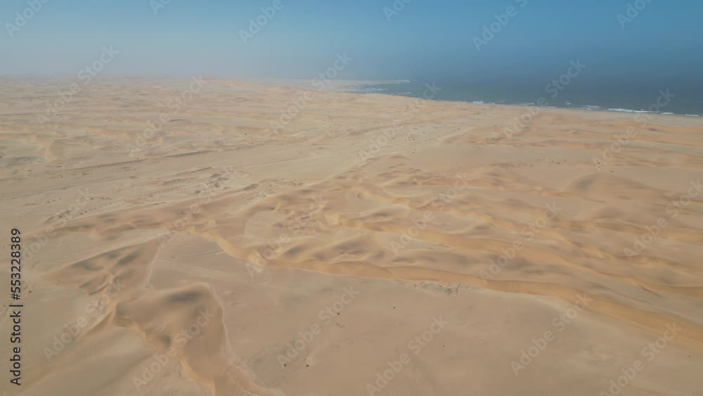 Namibia Desert. Aerial View Sand Dunes near Walvis Bay and Swakopmund. Skeleton Coast. Namibia. Africa. Namibia Desert. Aerial View Sand Dunes near Walvis Bay and Swakopmund. Skeleton Coast. Namibia. Africa.