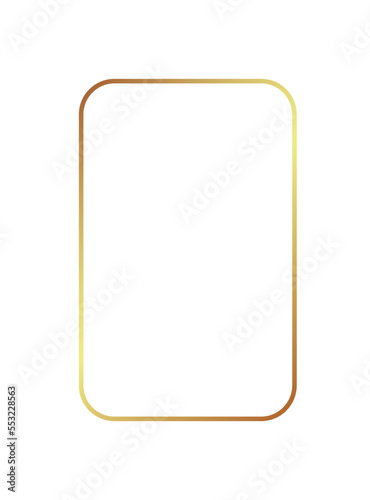 Gold frame border golden vector thin boarder square element