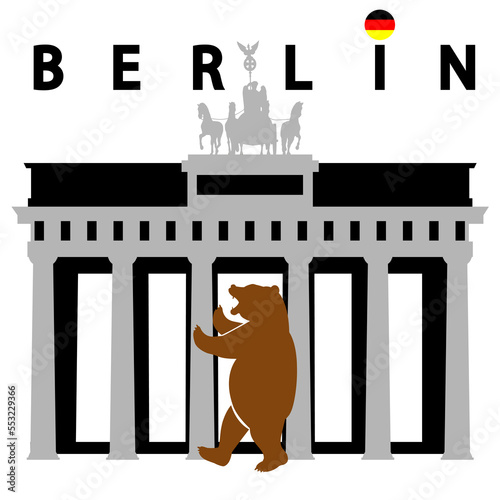 Brandenburg Gate and bear