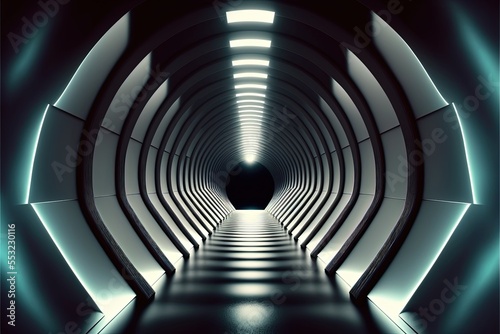 Sci-fi tunnel Generative AI