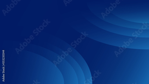 minimal curve geometric background in blue color tone. blue and cyan elements with fluid gradient. dynamic circular shapes composition with blank space for design. vector background. 