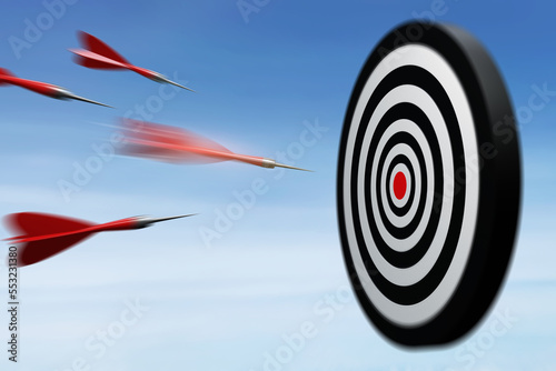 Business target concept 3d illustration