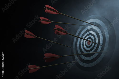 Business target concept 3d illustration