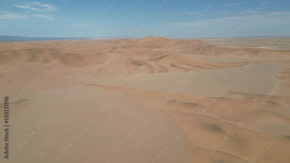 Namibia Desert. Aerial View Sand Dunes near Walvis Bay and Swakopmund. Skeleton Coast. Namibia. Africa. Namibia Desert. Aerial View Sand Dunes near Walvis Bay and Swakopmund. Skeleton Coast. Namibia. Africa.