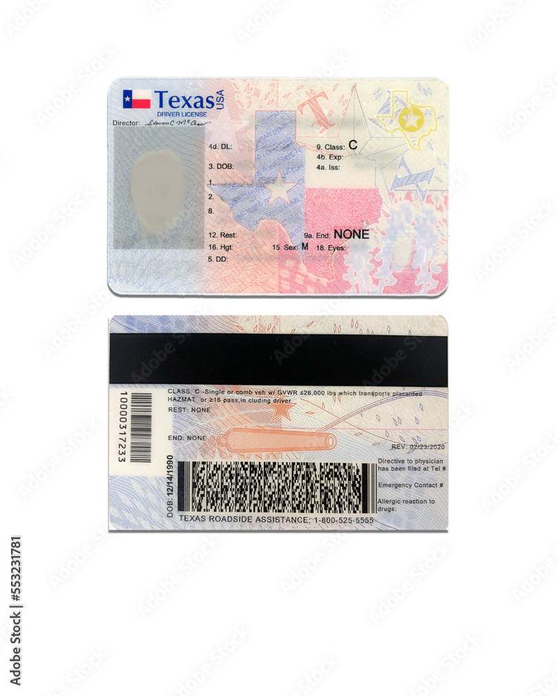 Blank Texas Driver License Template Editable Stock Vector Adobe Stock Blank Texas Driver License Template Editable Stock Vector Adobe Stock