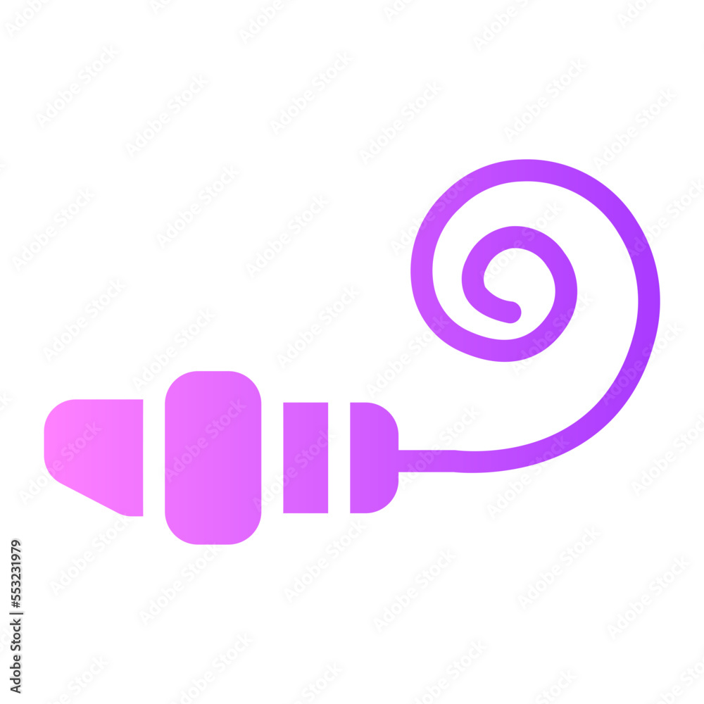 party blower gradient icon party blower gradient icon
