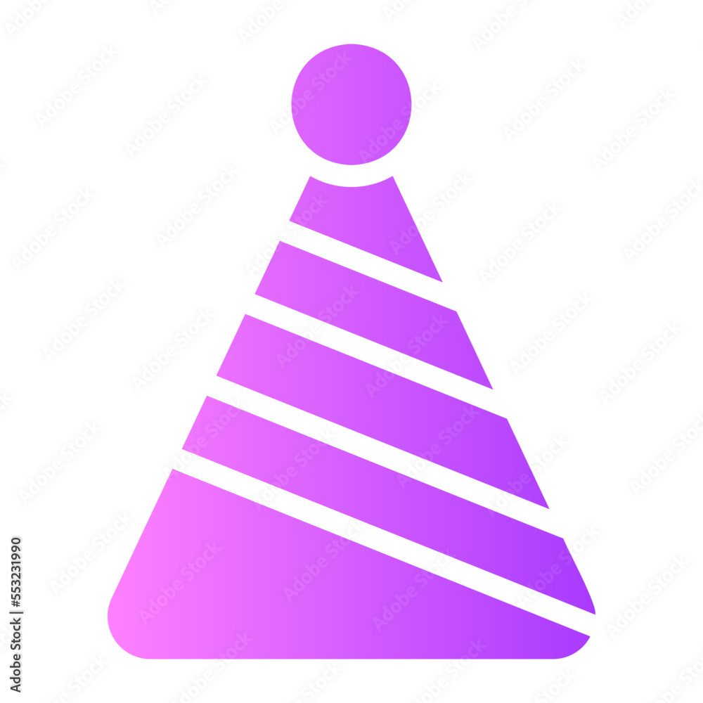 party hat gradient icon party hat gradient icon