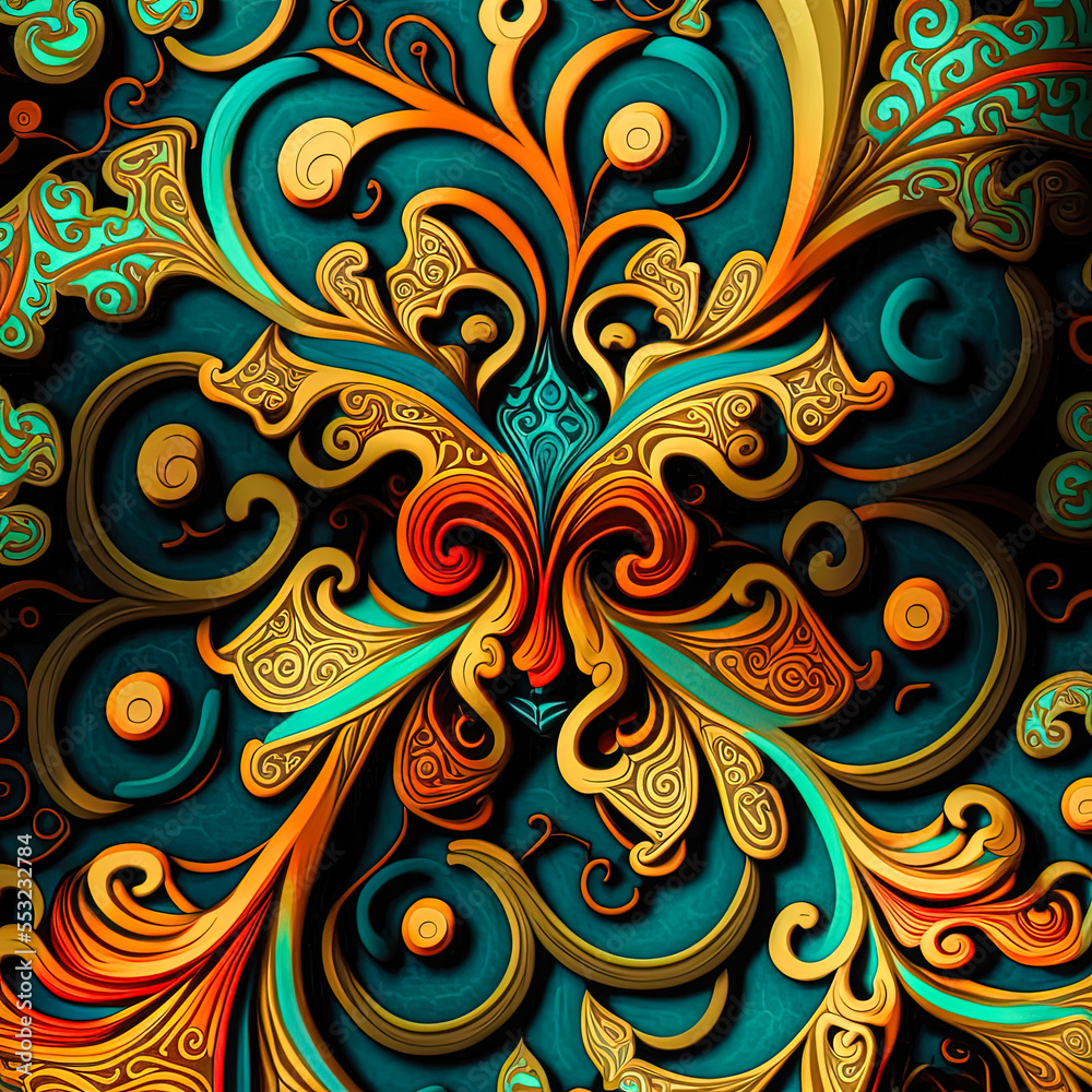 Colorful Filigree pattern Colorful Filigree pattern