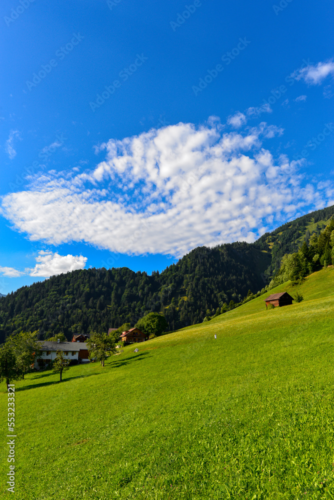 Fototapeta premium Gemeinde Nüziders Ortsteil Laz (Vorarlberg, Österreich)