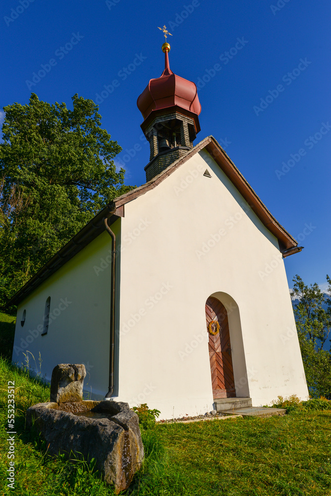 Kapelle zu Unserer lieben Frau Mariä Heimsuchung im Ortsteil Laz der Gemeinde Nüziders, Vorarlberg (Österreich)
