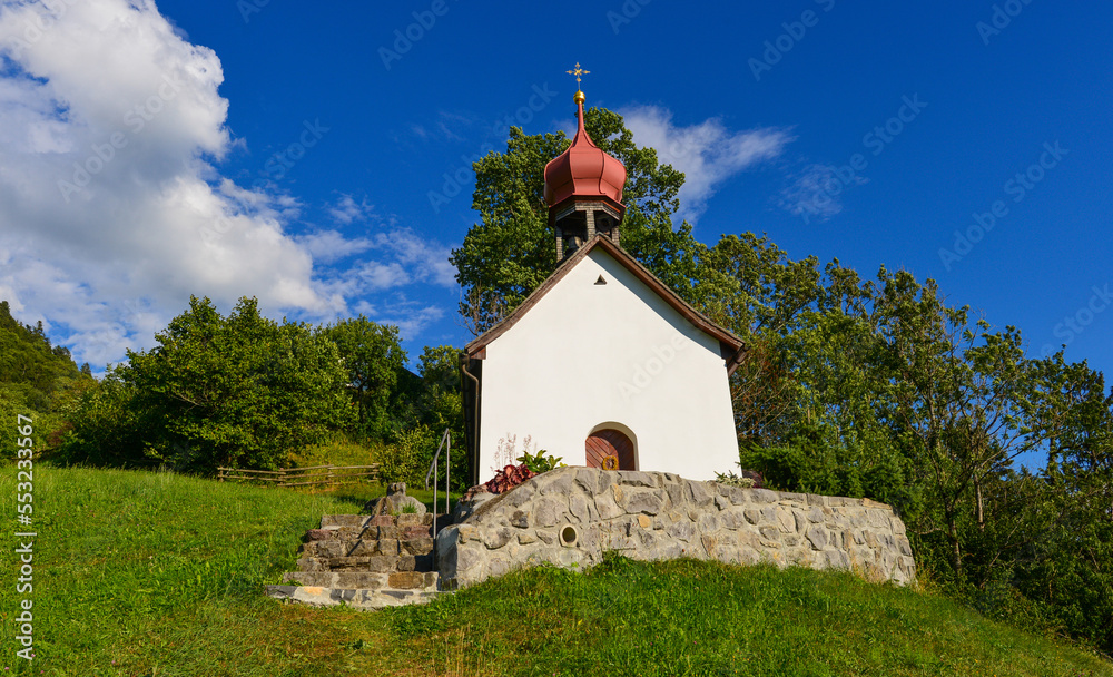 Kapelle zu Unserer lieben Frau Mariä Heimsuchung im Ortsteil Laz der Gemeinde Nüziders, Vorarlberg (Österreich)