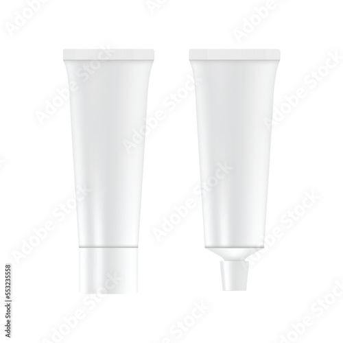 cosmetic tube mock up isolated
