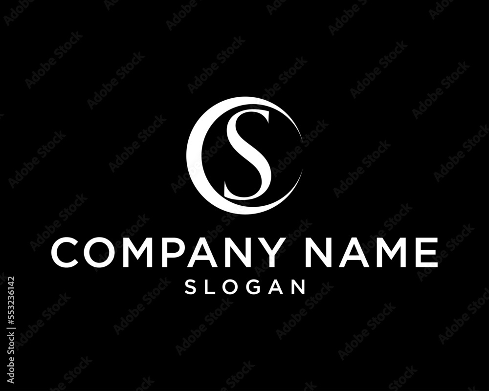 Initial Letter  CS Modern Futuristic Minimal Monogram Vector Logo Design