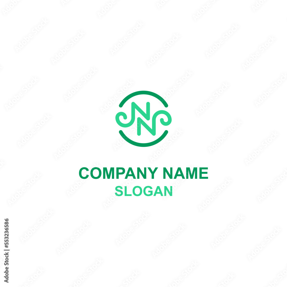 N or NN letter initial logo, alphabetical letter in unique shape. N or NN letter initial logo, alphabetical letter in unique shape.