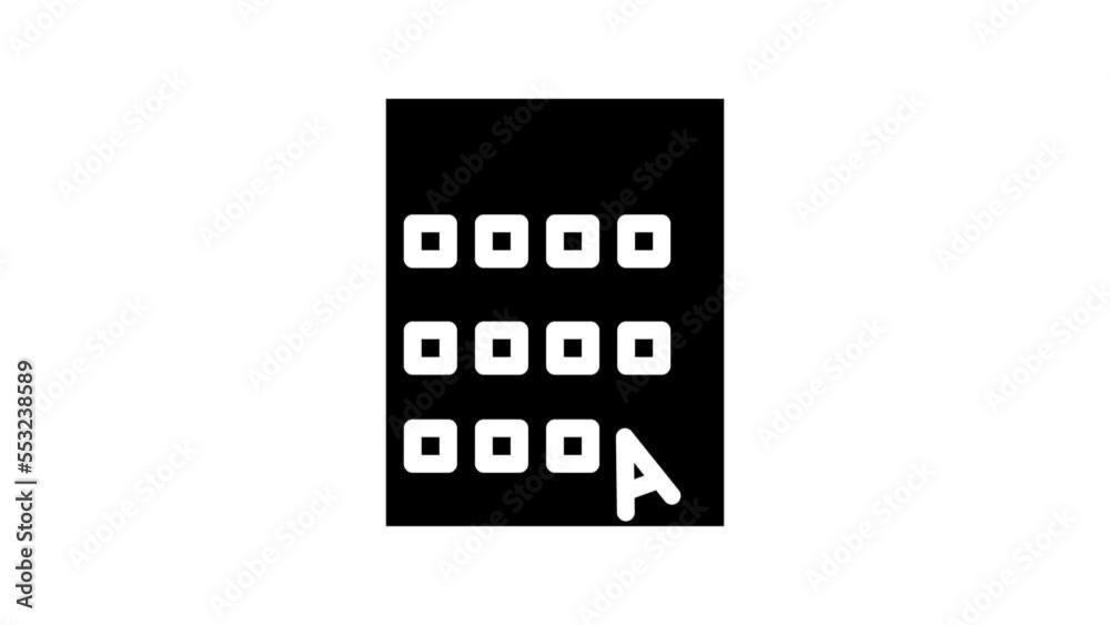 test school line icon animation