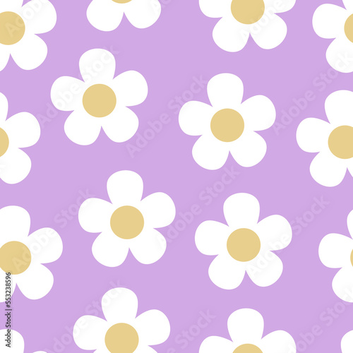 Groovy Flower Patterns Y2k Style. Abstract Square Seamless Patterns with Vintage Groovy Daisy Flowers. Colorful background, 60s, 70s, hippie aesthetic.