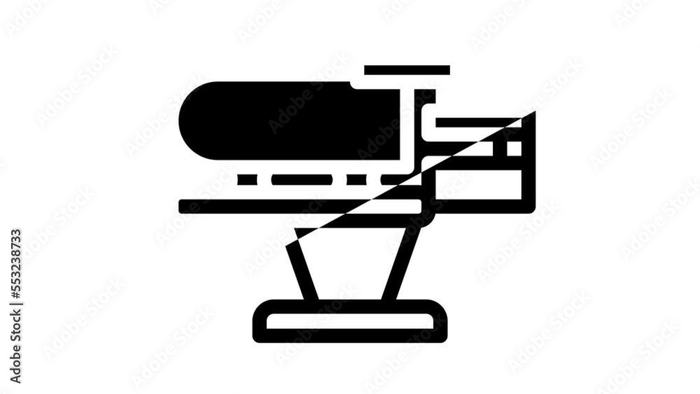 steam generator heated table line icon animation steam generator heated table line icon animation