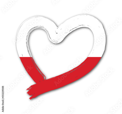 flag of Polnd in europe. Patriot polish country. Icon, symbol.