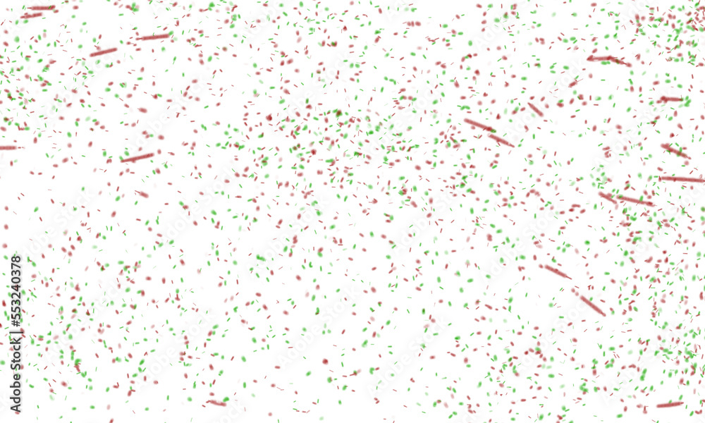 Red white and green isolated confetti overlay Red white and green isolated confetti overlay