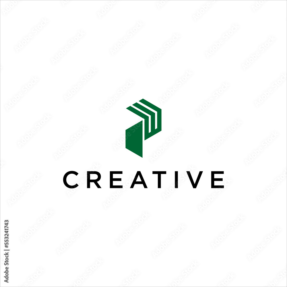 initial letter PW logo design with abstract and geometric idea initial letter PW logo design with abstract and geometric idea