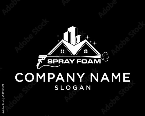 real estate logo design SPRAY FOAM ABSTRAC VECTOR LOGO 