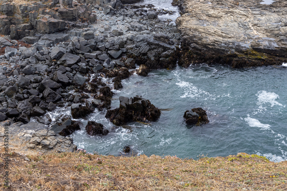 Hiking along the rough coast at Pichilemu, Chile