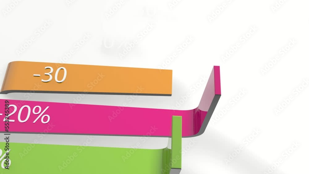 3D animated bar graphs and pie charts slick, clean, elegant white on ...