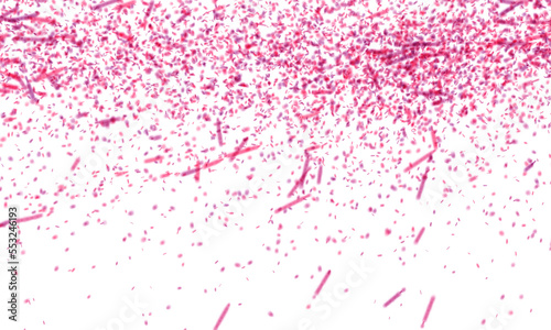 Festive pink  red and purple isolated confetti overlay