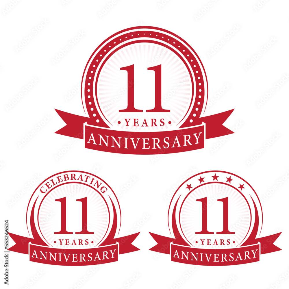 custom made wallpaper toronto digital11 years anniversary logo collections. Set of 11th Anniversary design template. Vector and illustration.