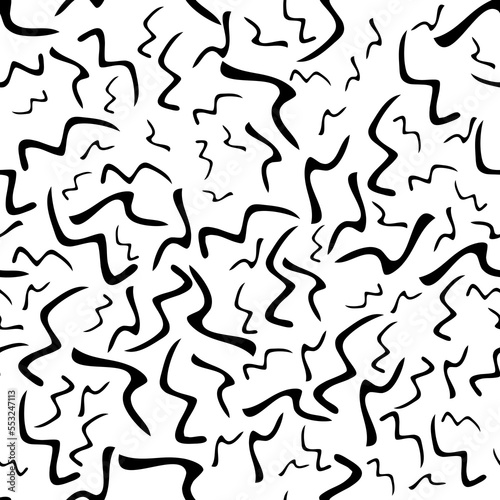 Seamless pattern with sketch squiggle