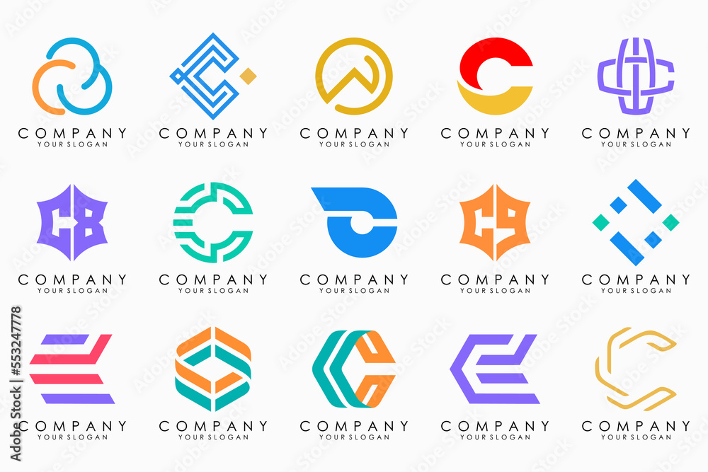 creative letter C logo icon set. design for business of luxury, elegant, simple. creative letter C logo icon set. design for business of luxury, elegant, simple.