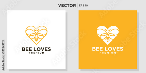 Bee Love Logo template