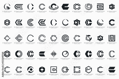 creative letter C logo icon set. design for business of luxury, elegant, simple.
