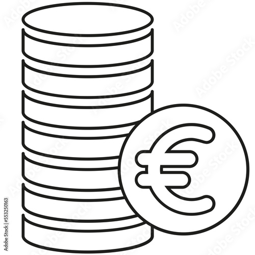 Euro valor. Monedas
