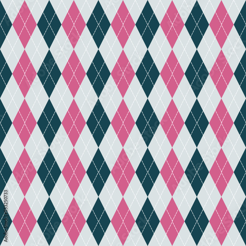 pink and blue seamless geometric pattern with argyle 