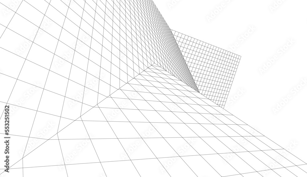 Modern architecture vector 3d illustration Modern architecture vector 3d illustration