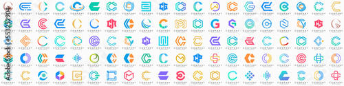 creative letter C logo icon set. design for business of luxury, elegant, simple.