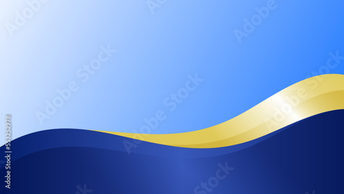 Abstract background blue gradient wave simple modern elegant premium vector