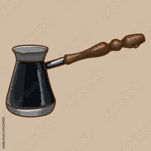 Turkish gezve. Equipment for making coffee.