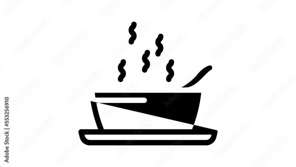 pumpkin soup line icon animation pumpkin soup line icon animation