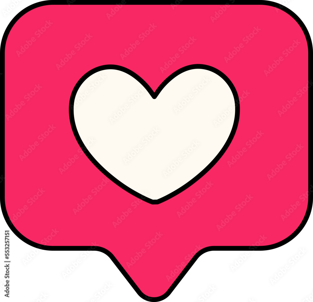 Heart Notification Icon Elements Colored Outline Style Heart Notification Icon Elements Colored Outline Style