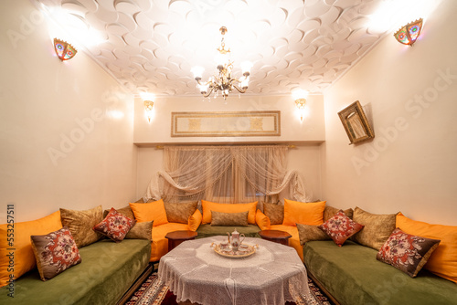 The interior of a luxurious living room