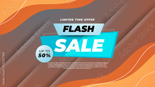 Flash Sale template. Flash sale banner, special offer and sale.
