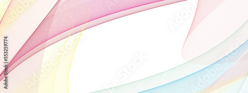 Abstract geometrical frame background overlay, creative overlapping line art with different kinds of light, futuristic concept, isolated object illustration with transparent background and copy space