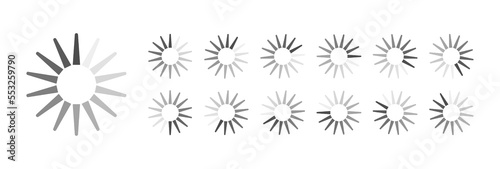 Circular Loading Buffering Icons Vector Video Ready for Animation Gif All Keyframes Frames Bufring Circle Waiting for Connection Buffer Preloader Download Symbol Easy Replace Color