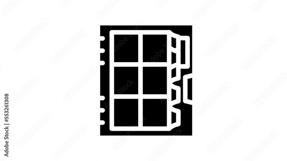 organizer book line icon animation organizer book line icon animation