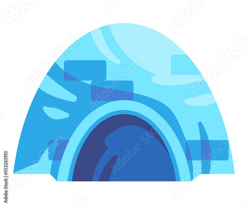 Igloo ice house dome arctic building drawing illustration