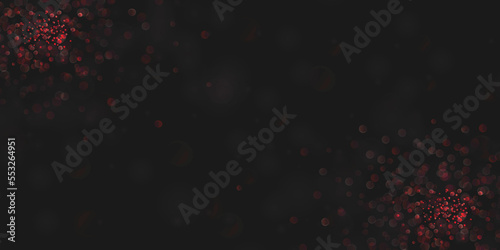 Red abstract blurred backdrop with bokeh effect. 